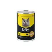 Reflex Plus Sos İçinde Et Parçacıklı Tavuklu Yetişkin Kedi Maması 400gr 1