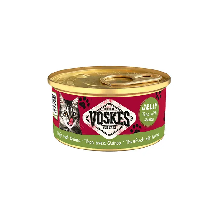 Voskes Jelly Ton Balıklı ve Kinoalı Yetişkin Kedi Konservesi 85gr