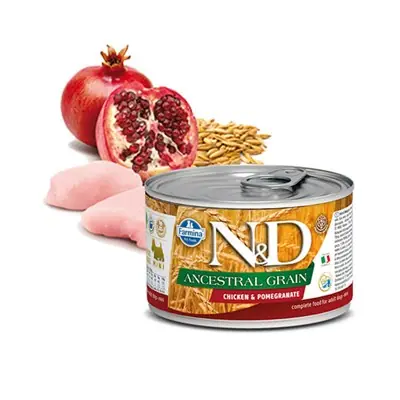 N&D Düşük Tahıl Tavuk Etli ve Narlı Köpek Konservesi 140 Gr