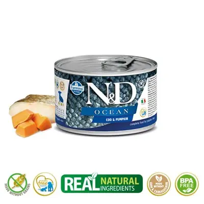 N&D Ocean Balkabaklı Morina Balıklı Yavru Köpek Konservesi 140g