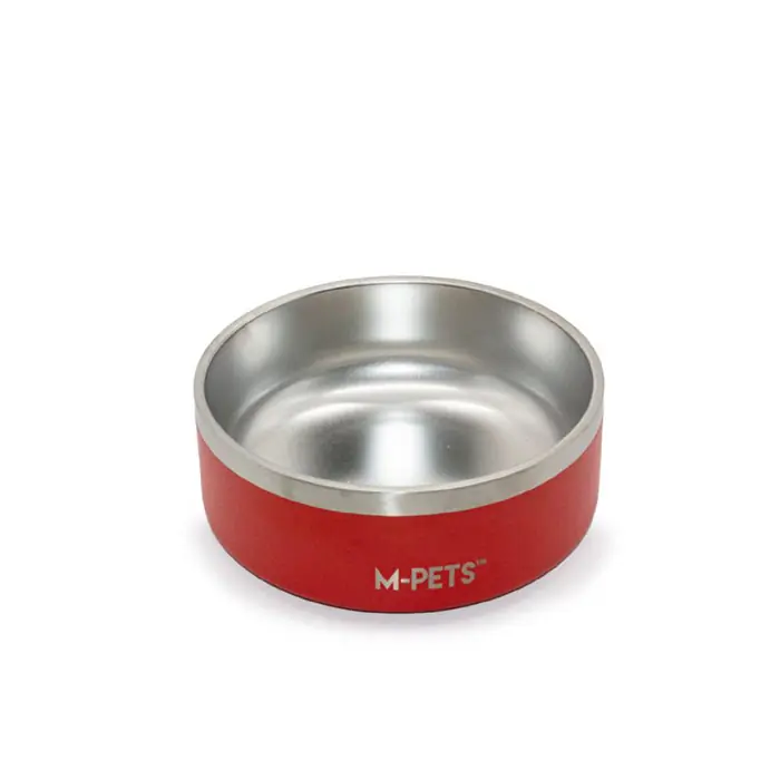 M-PETS Eskimo Çift Cidarlı Mama Kabı 1,25 Litre Kırmızı