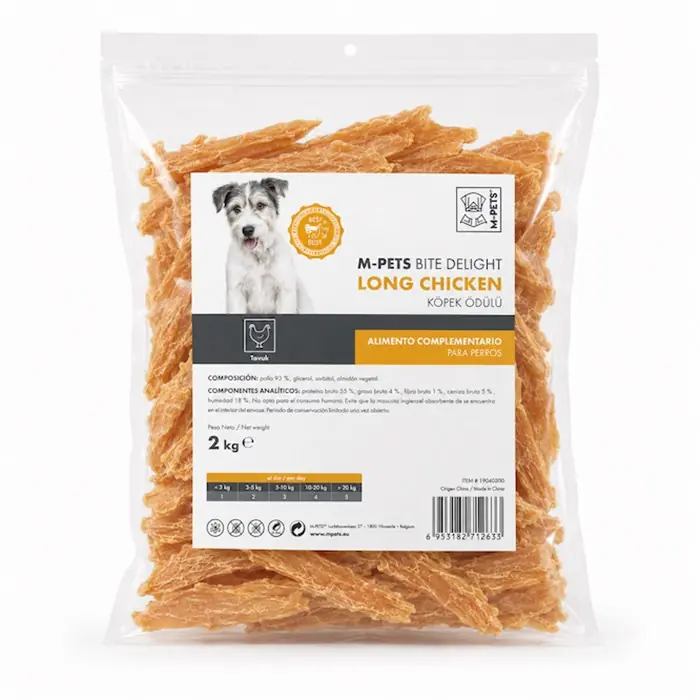 M-PETS Bite Delight Long Chicken Köpek Ödülü 2 kg