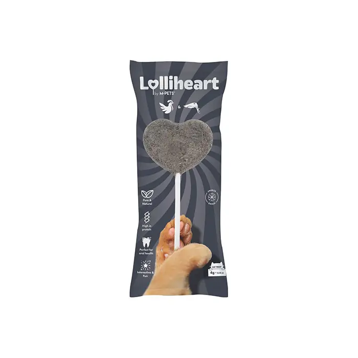 M-Pets Lolliheart Tavuklu ve Mürekkep Balıklı Kedi Ödülü 4gr