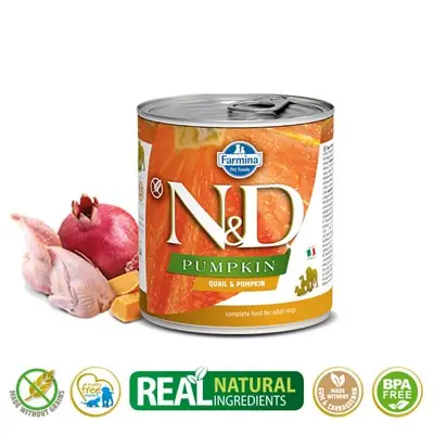 N&D Balkabaklı Bıldırcın Etli yetişkin Köpek Konservesi 285g