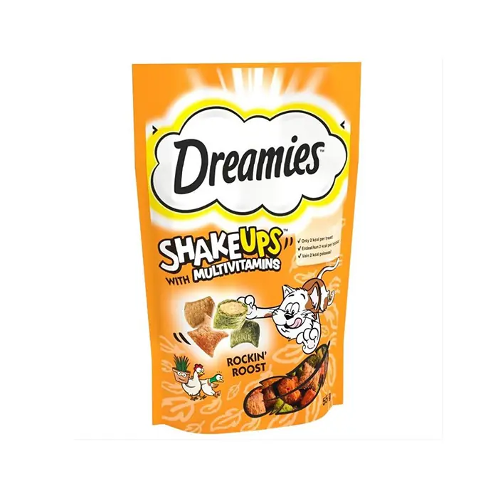 Dreamies ShakeUps Rockin Roost Tavuklu ve Ördekli Kedi Ödül Bisküvisi 55gr