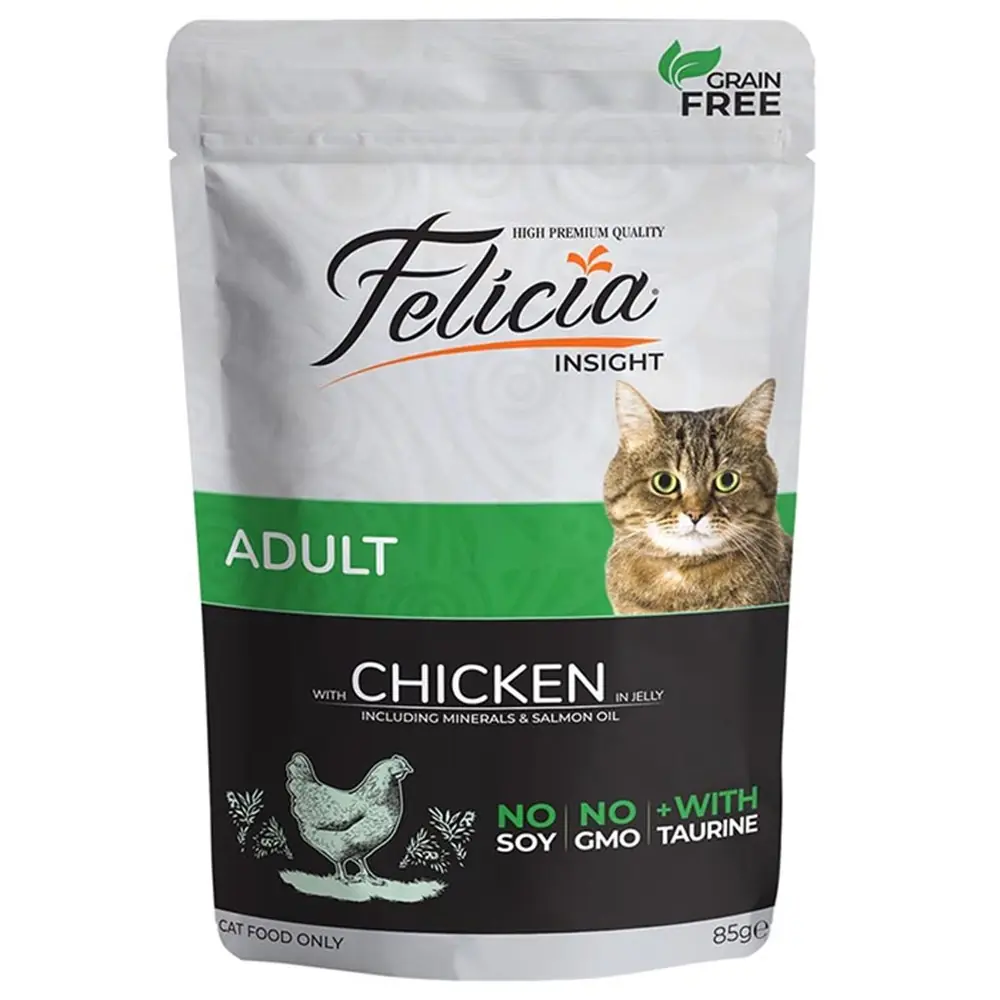 Felicia Tahılsız Tavuklu Yetişkin Kedi Yaş Maması 85 gr