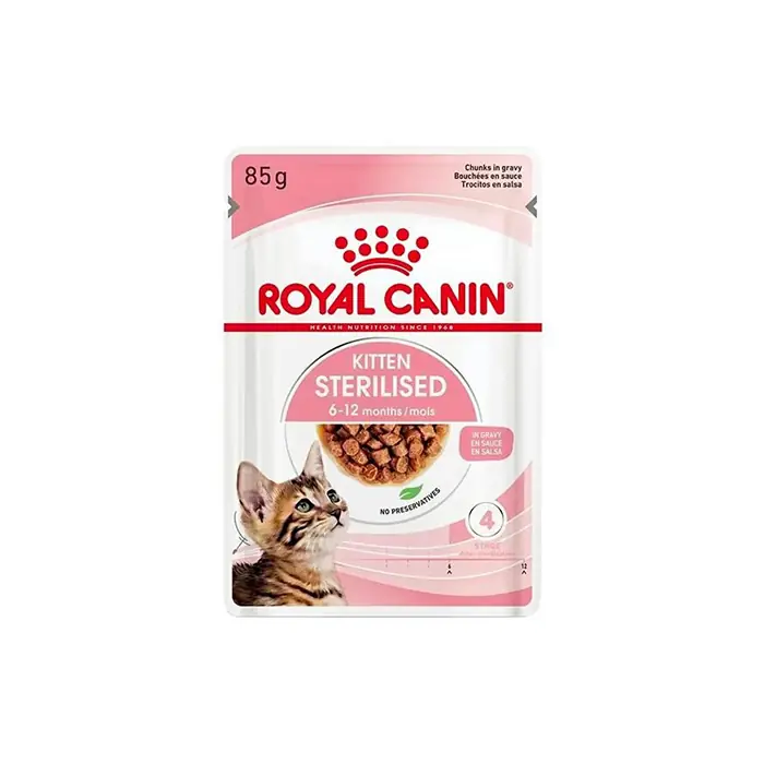 Royal Canin Kitten Sterilised Kısırlaştırılmış Yavru Kedi Yaş Maması 85gr