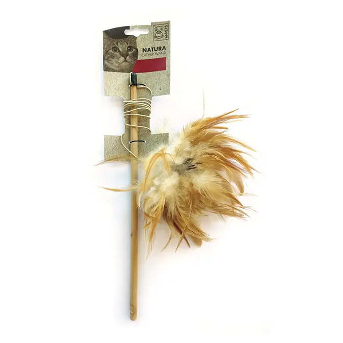 M-Pets Natura Feather Wand Kedi Oyuncağı Olta