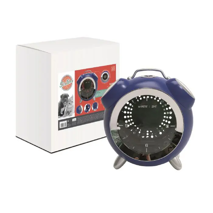 M-PETS Sixties Clock Kedi ve Küçük Irk Köpek Taşıma Çantası 40x44x26cm Mavi