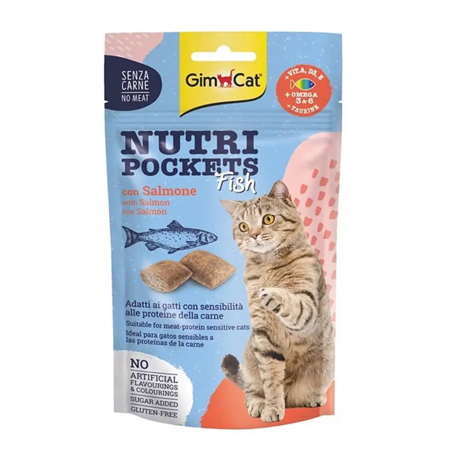 Gimcat Nutri Pockets Somon Balıklı Kedi Ödülü 60gr