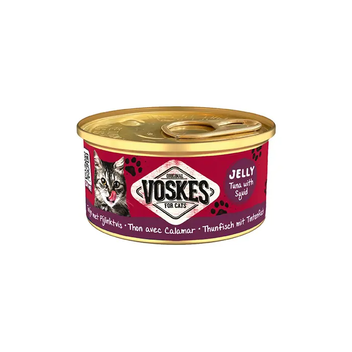 Voskes Jelly Ton Balıklı ve Kalamarlı Yetişkin Kedi Konservesi 85gr