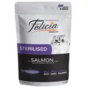 Felicia Tahılsız Somon Balıklı Kısırlaştırılmış Kedi Yaş Maması 85 gr 1