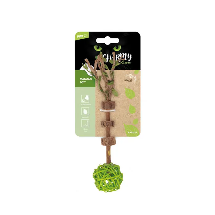 M-PETS Charmy Amulet Matatabi Kedi Oyuncağı Yeşil