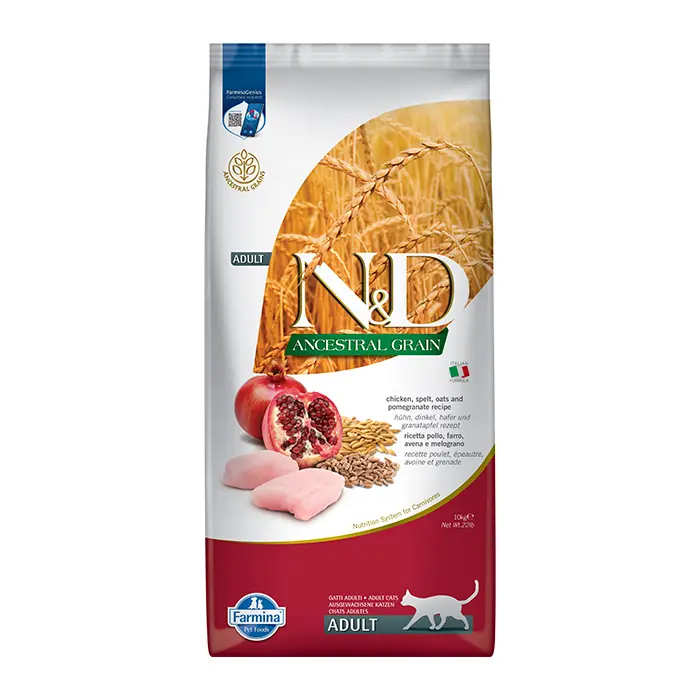 N&D Düşük Tahıllı Tavuk Nar Kedi Maması 10 Kg