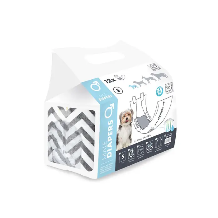 M-PETS Diapers Erkek Köpek Külodu Small 12 Adet