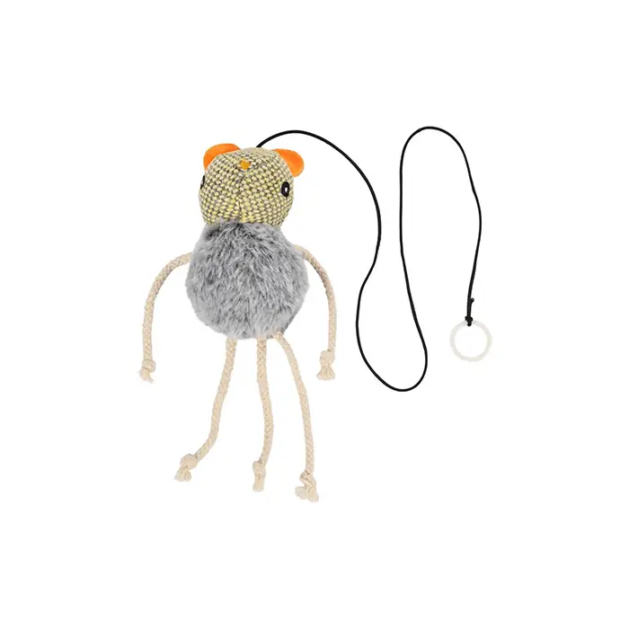 Flamingo Jagre İpli Catnipli Peluş Fare Oyuncak