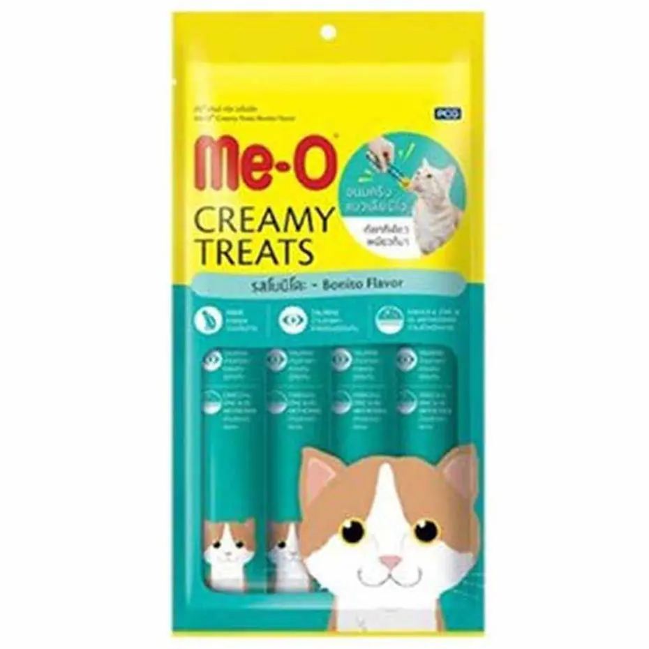 Me-O Creamy Treats Kurutulmuş Ton Balığı Ek Besin ve Kedi Ödülü 4x15gr