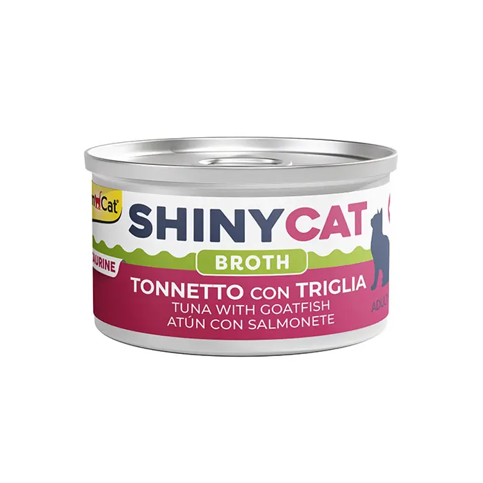 Gimcat New Shinycat Broth Barbun Balıklı-Ton Balıklı Kedi Konservesi 70gr