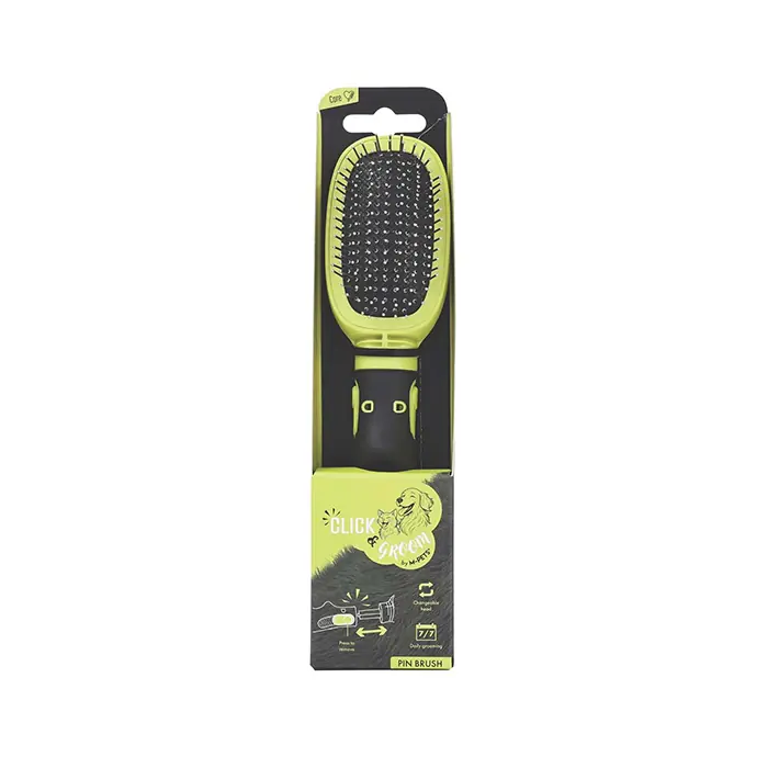 M-Pets Click And Groom Kedi ve Köpekler için Masaj Uçlu Fırça