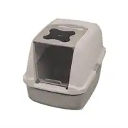 Catit Kapalı Kedi Tuvaleti 57x46,5x39cm Koyu Gri 1