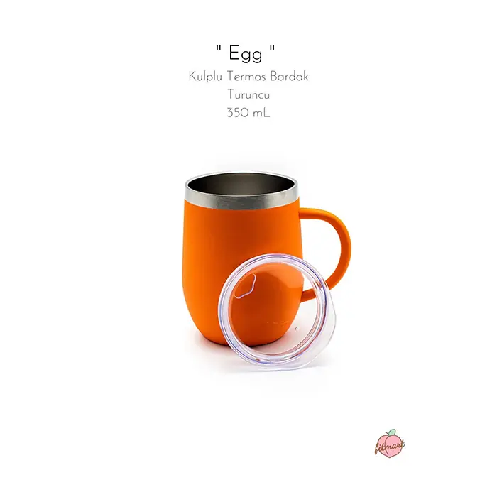 Fitmart Egg Termos Bardak 350ml Turuncu