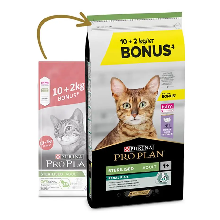 Pro Plan Sterilised Kısırlaştırılmış Hindi Etli Kedi Maması 10 + 2 Kg
