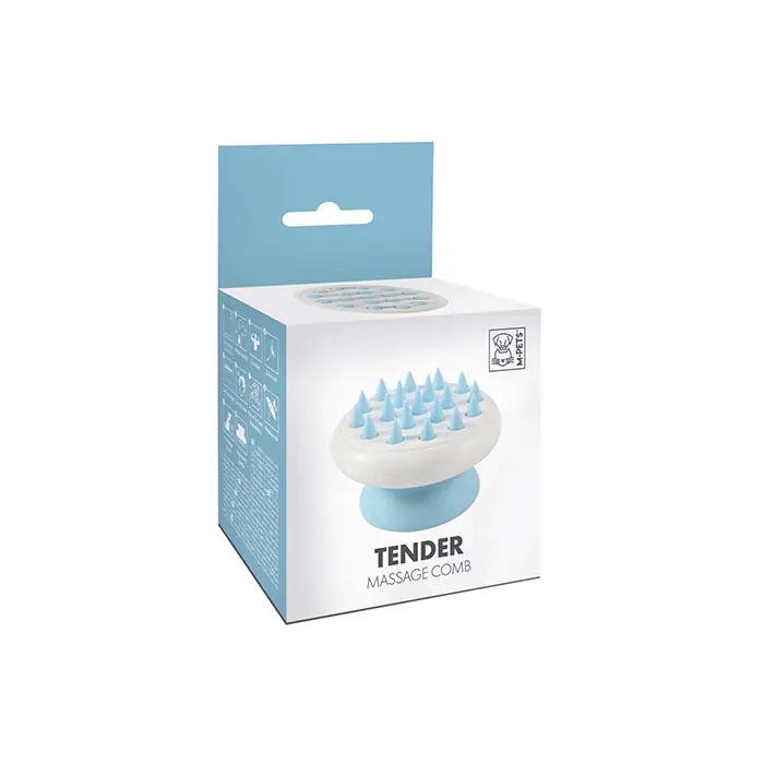 M-Pets Tender Diken Uçlu Masaj Fırçası Mavi