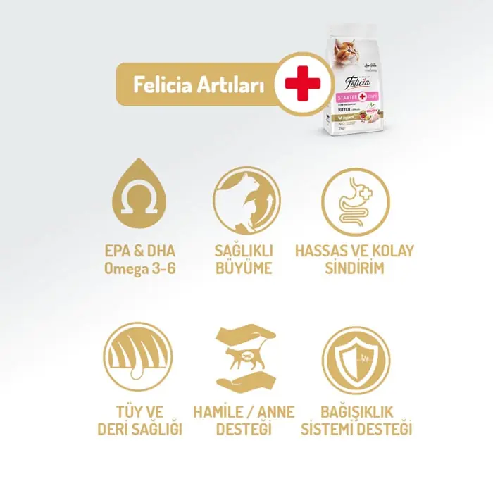 Felicia Az Tahıllı Yavru Tavuklu HypoAllergenic Kedi Maması 12 Kg