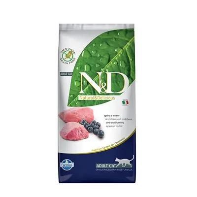 N&D Tahılsız Kuzu-Y.Mersini Yetişkin Kedi Maması 5 Kg