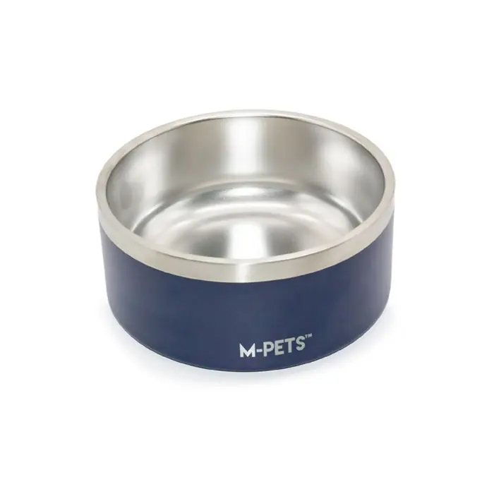 M-PETS Eskimo Çift Cidarlı Mama Kabı 2 Litre Mavi