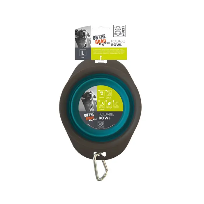 M-PETS On The Road Katlanabilen Mama Kabı 1230ml Turkuaz