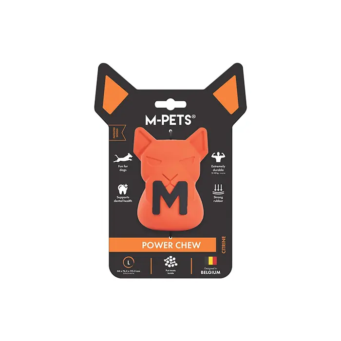 M-Pets Power Chew Kauçuk Köpek Ödül Oyuncağı Citrine Large