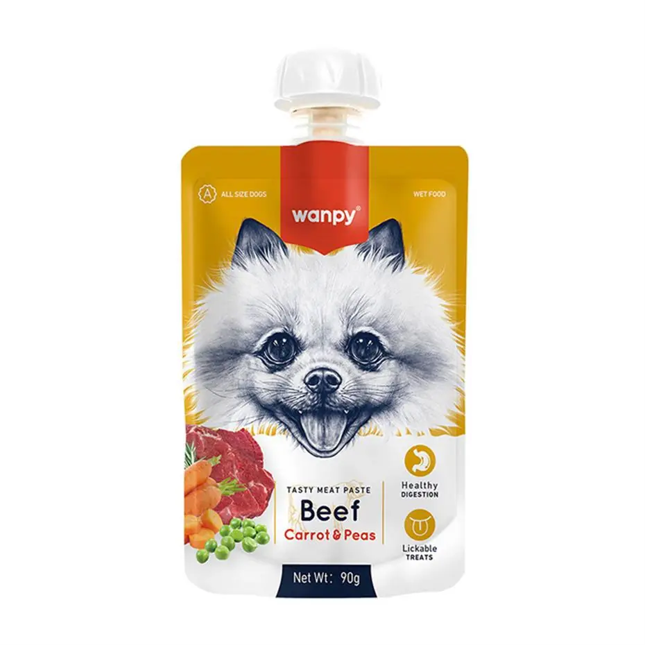 Wanpy Taze Sığır Etli-Havuçlu Köpek Et Ezmesi 90 gr