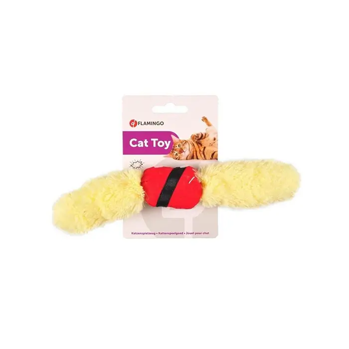 Flamingo Soccer Tüylü Kedi Oyuncağı Siyah