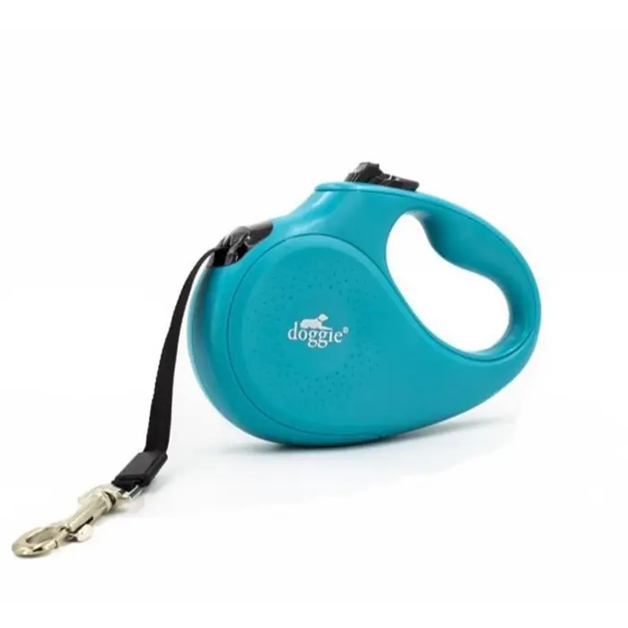 Doggie Otomatik Köpek Tasması Master Medium 25 Kg 5 mt Mavi
