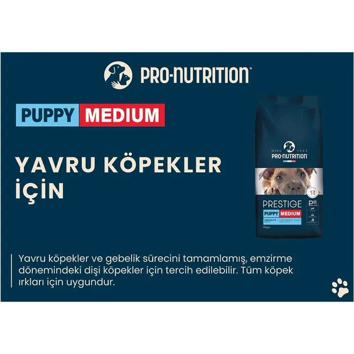 Pro Nutrition Prestige Puppy Medium Orta Irk Yavru Köpek Maması 3kg