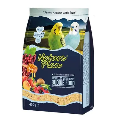 Nature Plan Meyve Aromalı ve Ballı Kabuksuz Muhabbet Kuşu Yemi 400g