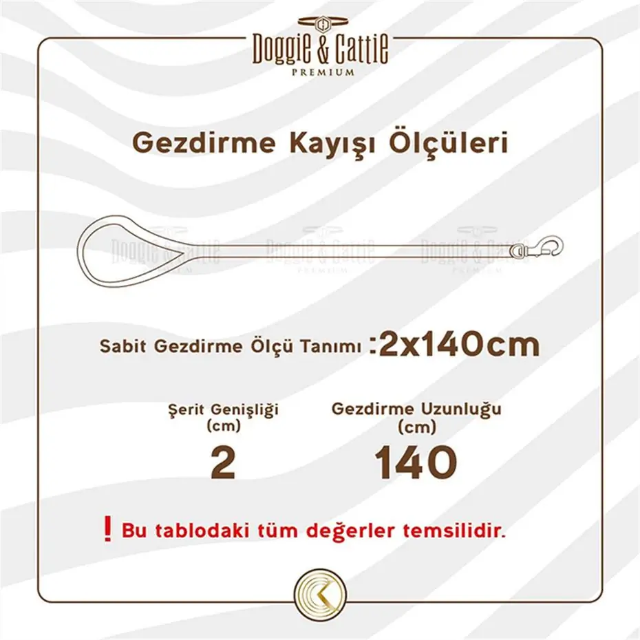Doggie Yağlı Deri Örgülü Köpek Eğitim Gezdirme Kayışı 1,4x180cm