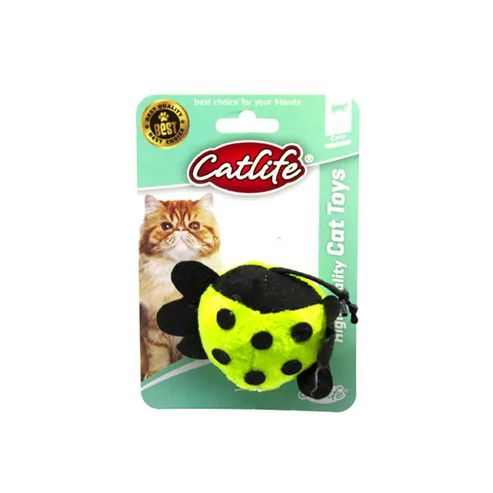 CATLİFE Sevimli Sarı Siyah Benekli Peluş Titreşimli Kedi Oyuncağı