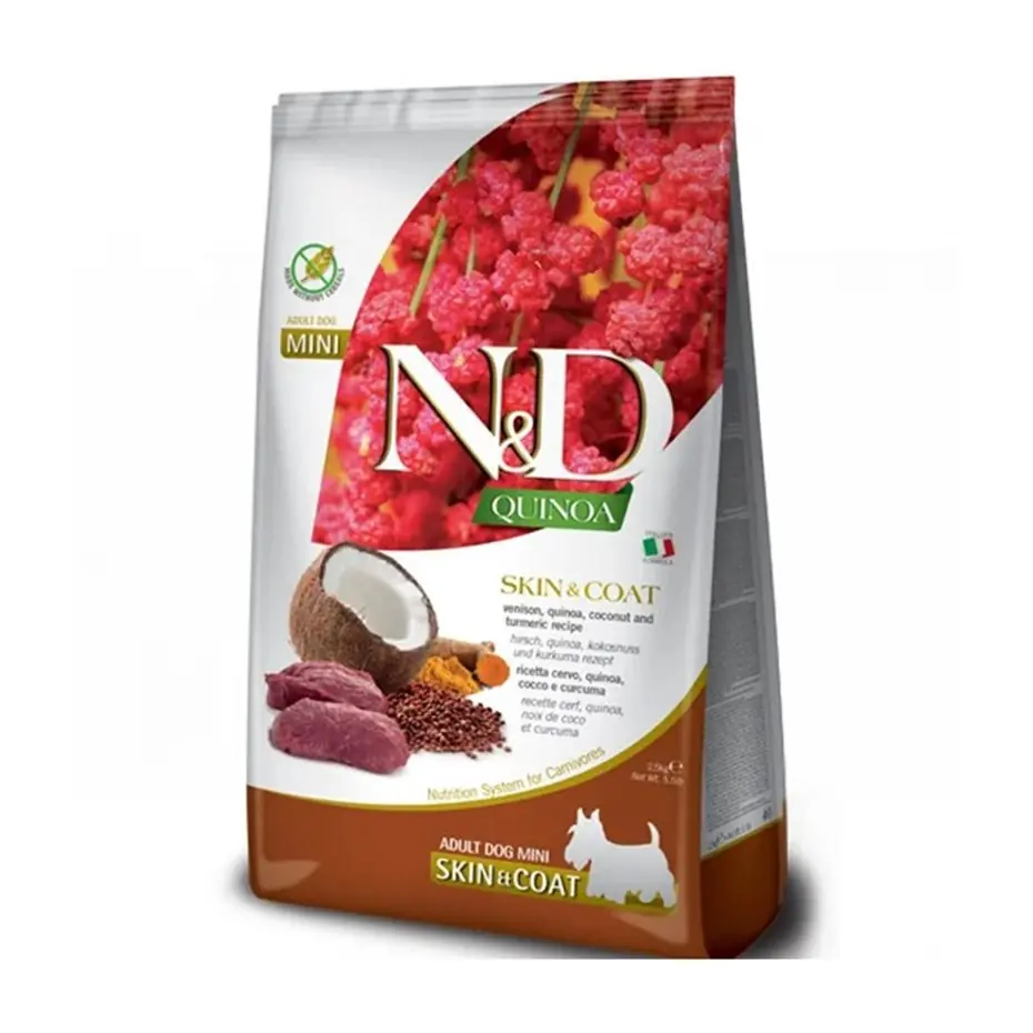 N&D Quinoa Skin&Coat Geyikli Mini Yetişkin Köpek Maması 2.5 Kg