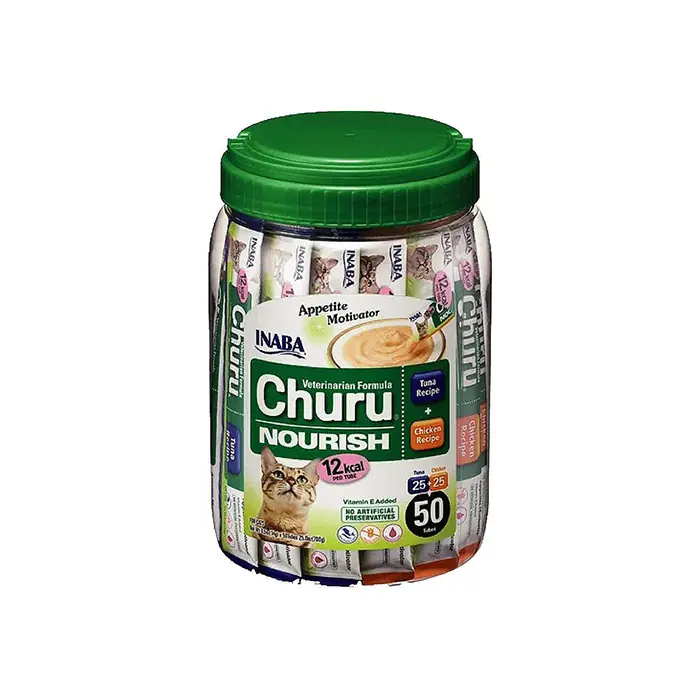 Inaba Ciao Churu Cream Tuna ve Tavuklu Besleyici Kedi Ödül Kreması 50 x 14 Gr
