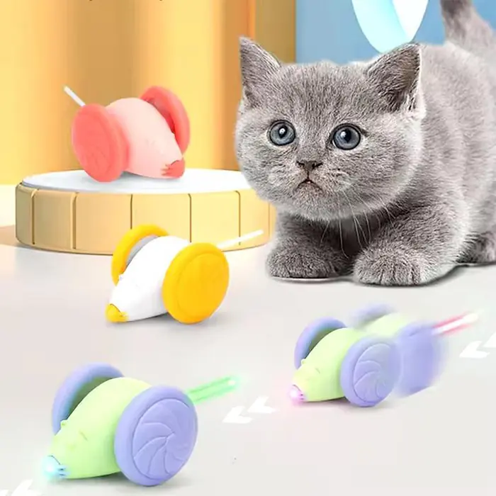 Zampa Fare Şeklinde Şarjlı Hareketli Kedi Oyuncağı 9cm