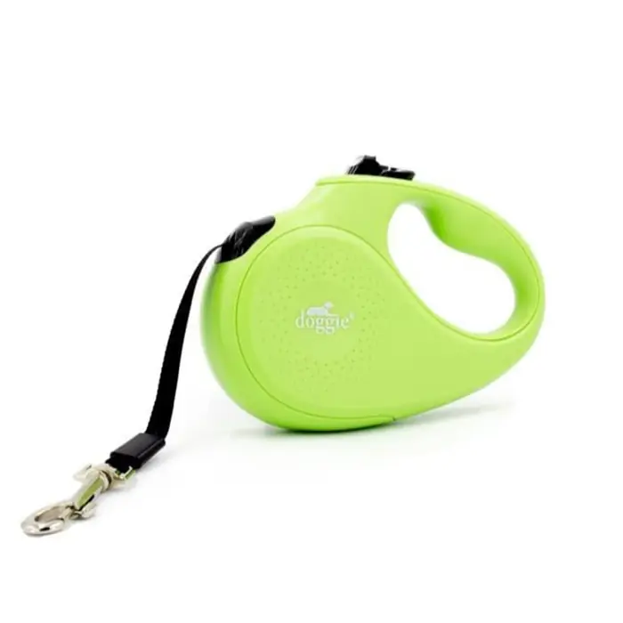 Doggie Otomatik Köpek Tasması Master Small 15 Kg 5 mt Yeşil