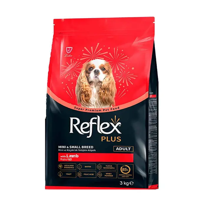 Reflex Plus Kuzu Etli Mini ve Küçük Irk Yetişkin Köpek Maması 3 Kg