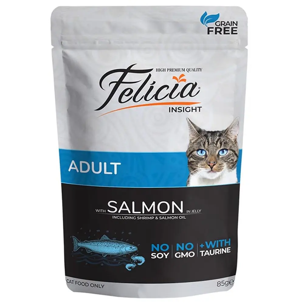 Felicia Tahılsız Somon Balıklı Yetişkin Kedi Yaş Maması 85 gr