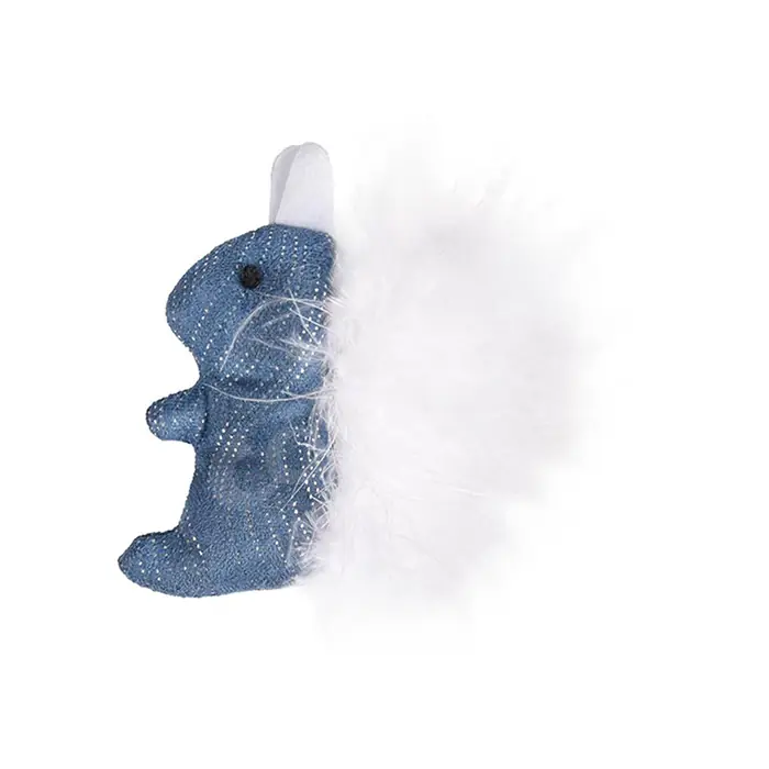 Flamingo Medy Tüylü Mavi Sincap Kedi Oyuncağı 9cm