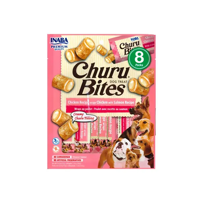 CIAO Churu Bites Tavuklu ve Somonlu Köpek Ödül Maması 8x20gr