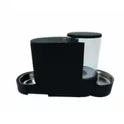 M-PETS Duplo Hazneli Mama ve Su Kabı Siyah 3Litre-1.3Kg 1