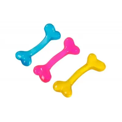Flamingo Yüzen Termoplastik Kauçuk Kemik Köpek Oyuncağı 15 cm
