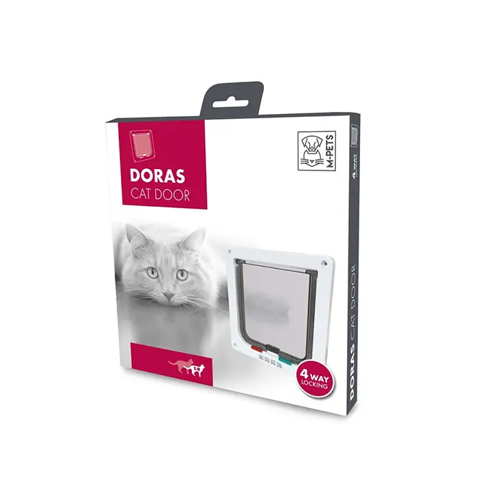 M-Pets Doras Kedi Kapısı 4 Yollu Beyaz